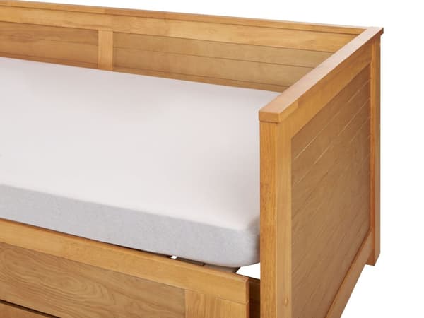 Sengeramme med Oppbevaring Lys Tre Gummitre 90 x 200 cm Gjesteseng