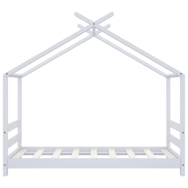 vidaXL Barnsäng vit massiv furu 70x140 cm -  Spjälsängar & barnsängar