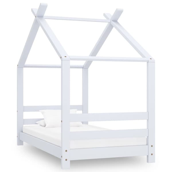 vidaXL Barnsäng vit massiv furu 70x140 cm -  Spjälsängar & barnsängar