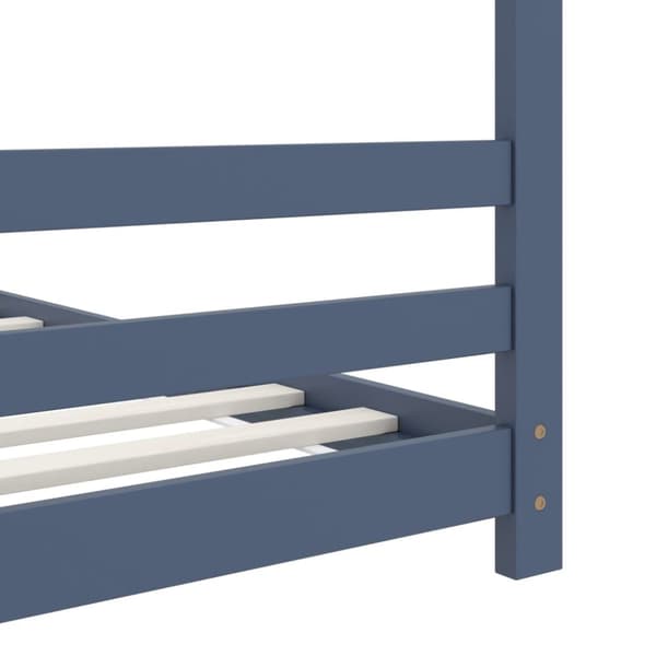 vidaXL sengestel til børneseng 70x140 cm massivt fyrretræ grå -  Tremmesenge & børnesenge