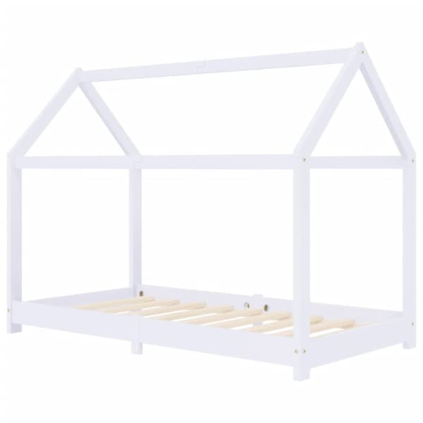 vidaXL sengestel til børneseng 80 x 160 cm massivt fyrretræ hvid - Tremmesenge & børnesenge