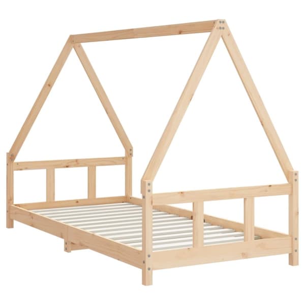 vidaXL sengeramme til juniorseng 90x190 cm massivt fyrretræ -  Tremmesenge & børnesenge
