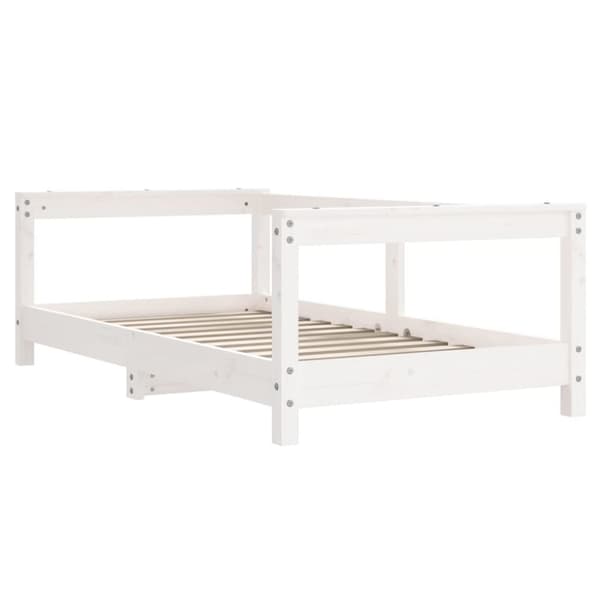 vidaXL Lasten sängynrunko valkoinen 70x140 cm täysi mänty -  Matka- & lastensängyt