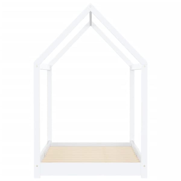 The Living Store sengestel til børneseng 90 x 200 cm massivt fyrretræ hvid -  Tremmesenge & børnesenge