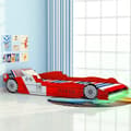 Miniatyrbild 2 av 10: The Living Store LED Barnsäng racerbil 90x200 cm röd -  Spjälsängar & barnsängar
