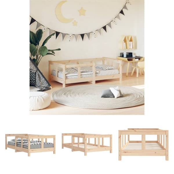 The Living Store Sängram för barnsäng 70x140 cm massiv furu -  Spjälsängar & barnsängar