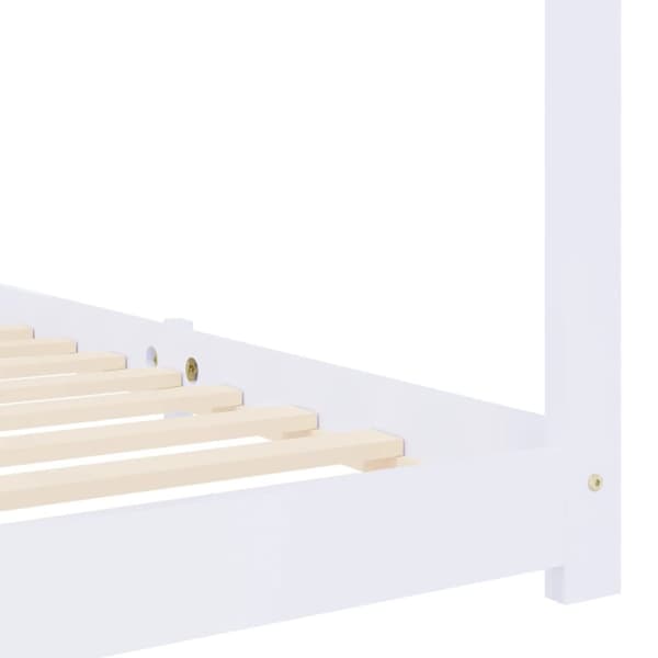 Tremmesenge & børnesenge - Living sengestel til børneseng 70 x 140 cm massivt fyrretræ hvid
