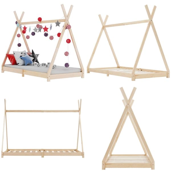Sengestel til børneseng 70 x 140 cm massivt fyrretræ - Sengestel Til Børneseng - Sengeramme Til Børneseng - Home & Living