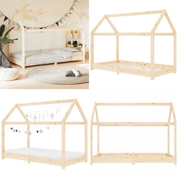 Sengestel til børneseng 80 x 160 cm massivt fyrretræ - Sengestel Til Børneseng - Sengeramme Til Børneseng - Home & Living
