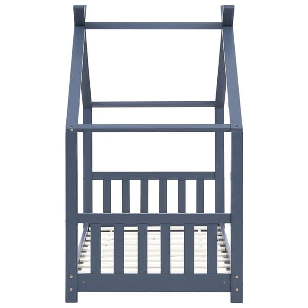 Sengestel til børneseng 70 x 140 cm massivt fyrretræ grå - Sengestel Til Børneseng - Sengeramme Til Børneseng - Home & Living