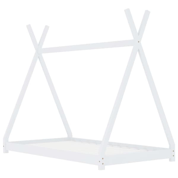 Barnsäng vit massiv furu 80x160 cm - Barnsäng - Barnsängar - Home & Living