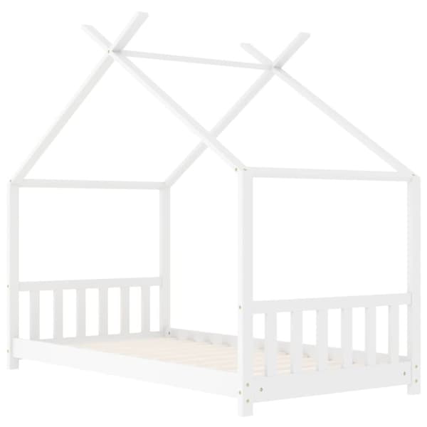Barnsäng vit massiv furu 70x140 cm - Barnsäng - Barnsängar - Home & Living