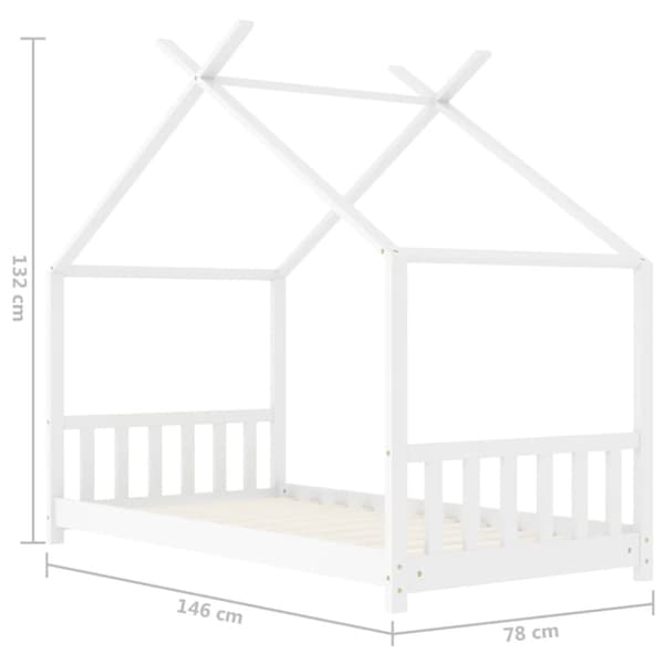 Barnsäng vit massiv furu 70x140 cm - Barnsäng - Barnsängar - Home & Living