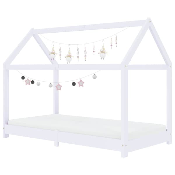 Barnsäng vit massiv furu 80x160 cm - Barnsäng - Barnsängar - Home & Living