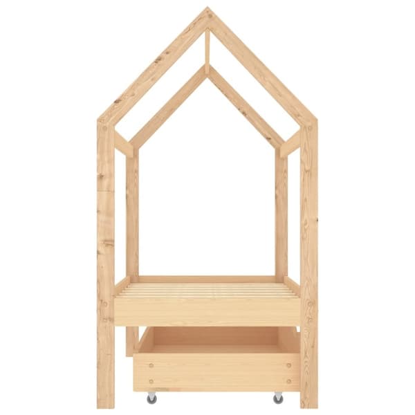 Barnsäng med låda massiv furu 70x140 cm - Barnsäng - Barnsängar - Home & Living