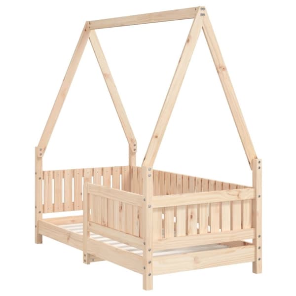 sengeramme til juniorseng 70x140 cm massivt fyrretræ