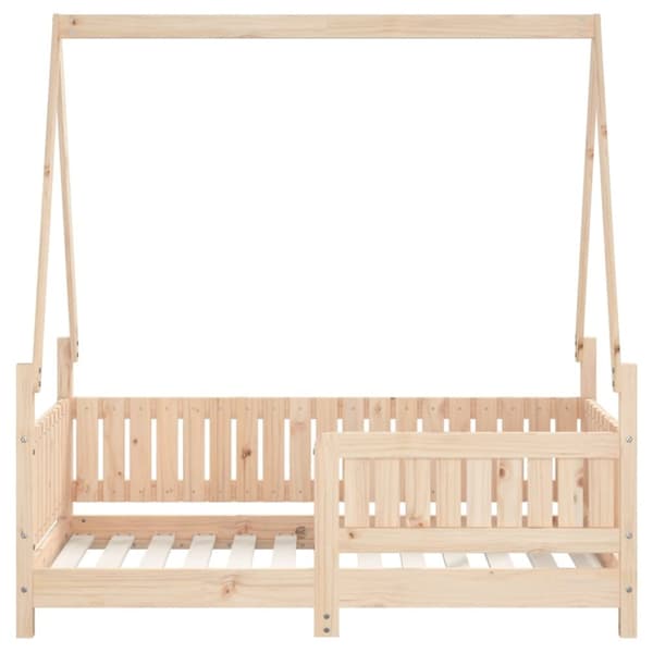 sengeramme til juniorseng 70x140 cm massivt fyrretræ