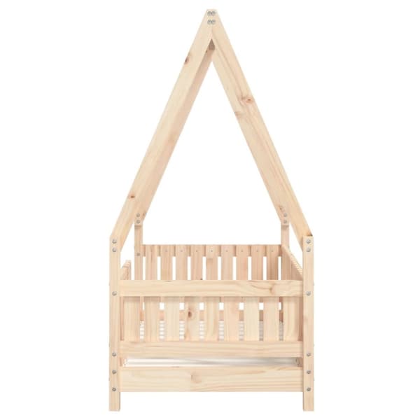 sengeramme til juniorseng 70x140 cm massivt fyrretræ