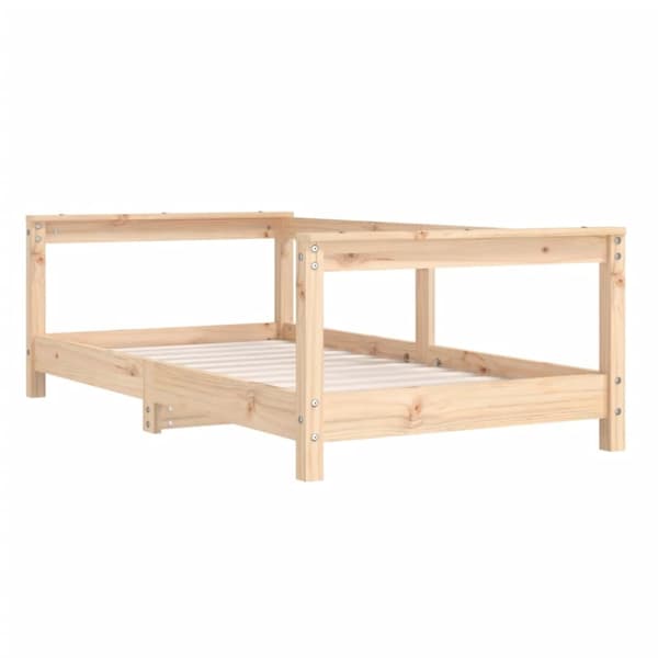 sengeramme til juniorseng 70x140 cm massivt fyrretræ
