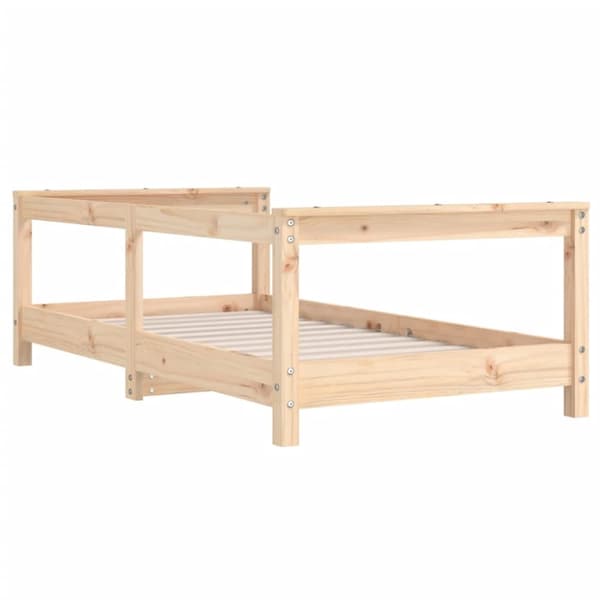 sengeramme til juniorseng 70x140 cm massivt fyrretræ