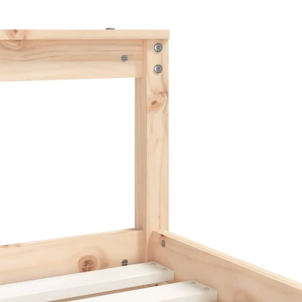 sengeramme til juniorseng 70x140 cm massivt fyrretræ