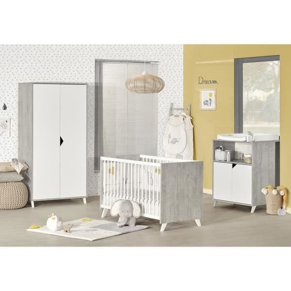 Babysäng - 120 x 60 cm - Babypris Scandi grå - Trä