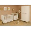 Miniatyrbild 4 av 5: Babysäng - 120 x 60 cm - Babyprice Joy Natural - Vit - På naturliga träben
