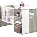 Miniatyrbild 2 av 5: Kombinerad säng - 120x60cm - Konvertibel till 90x190cm - Babyprice Smile - Flintaek