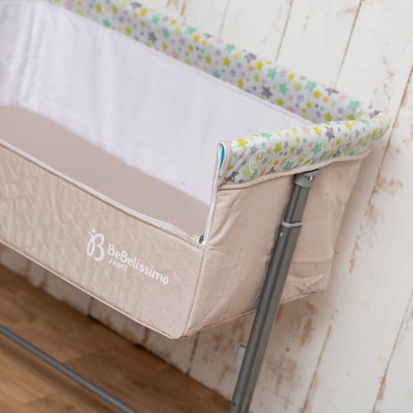 BEBELISSIMO - Samsov - babyvagga - babysäng - Gosa med musikmobil - från födseln - beige