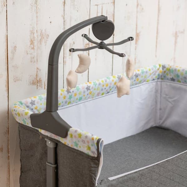 BEBELISSIMO - Samsov - babyvagga - babysäng - Gosa med musikmobil - från födseln - grå