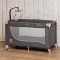 Miniatyrbild 4 av 6: BEBELISSIMO - Resesäng för baby - babyvagga - från födseln - Natt - hopfällbar säng - 2 våningar - rosa