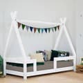 Miniatyrbild 1 av 4: Lit simple en bois NAKANA - Benlemi - Tipi Blanc - 120x180cm - 1 plats - Massivt trä