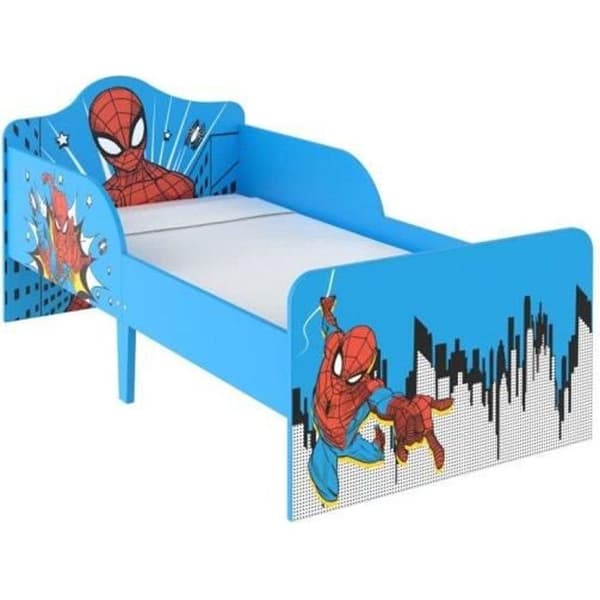 Säng för barn - Marvel - Spiderman - 75x143cm - Trä - Blå