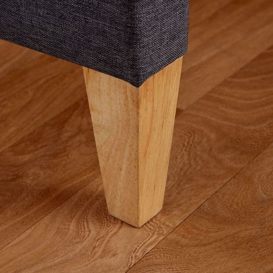 Enkelsäng - Träram Med Madrass Och Lådor - Stoppat Tyg - 90x200 Cm - Grå