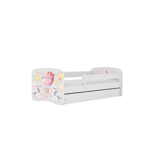Tremmeseng - Babydreams Hvid Med Skuffe Og Madras - Ballon 140x70 Cm