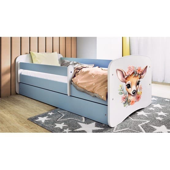 Tremmeseng - Babydreams Blå Med Skuffe - Bambi 180x80 Cm