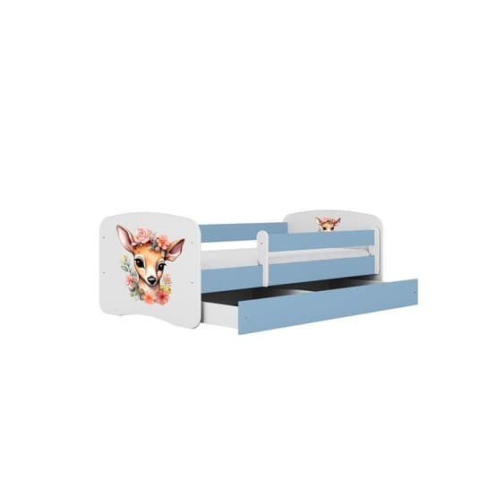 Pinnasänky - Babydreams sininen laatikolla ja patjalla - Bambi 180x80 cm