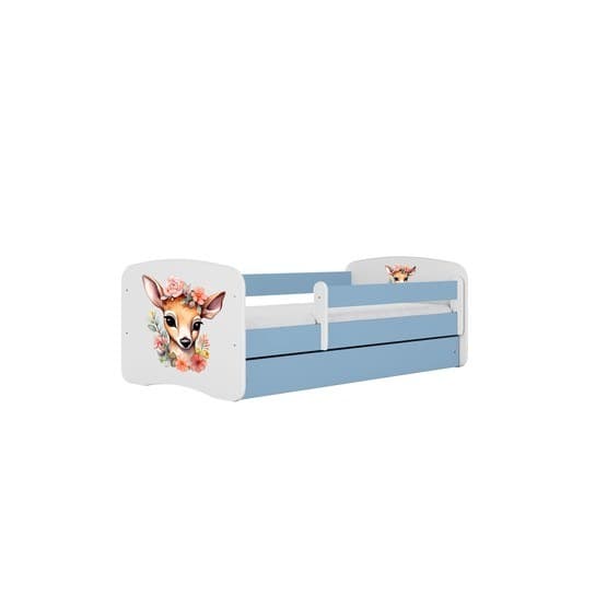 Pinnasänky - Babydreams sininen laatikolla ja patjalla - Bambi 180x80 cm