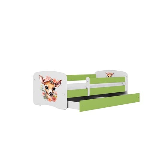 Barnsäng - Babydreams Grön Med Låda - Bambi 180x80 Cm