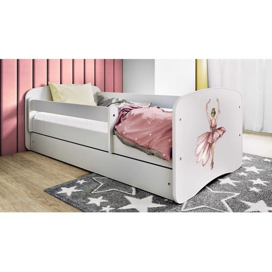 Tremmeseng - Babydreams Hvid Med Skuffe - Danserinde 140x70 Cm