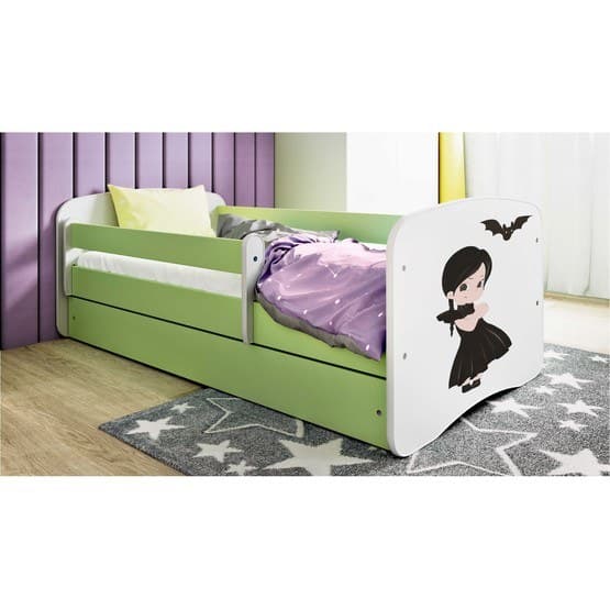 Tremmeseng - Babydreams Grøn Med Skuffe - Onsdag 160x80 Cm