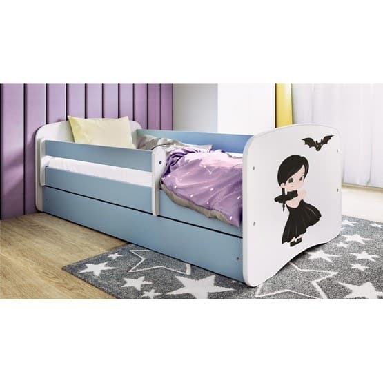 Barnsäng - Babydreams Blå Med Låda Och Madrass - Onsdag 160x80 Cm
