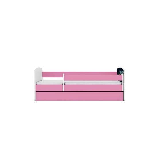 Barnsäng - Babydreams Rosa Med Låda Och Madrass - Race 140x70 Cm