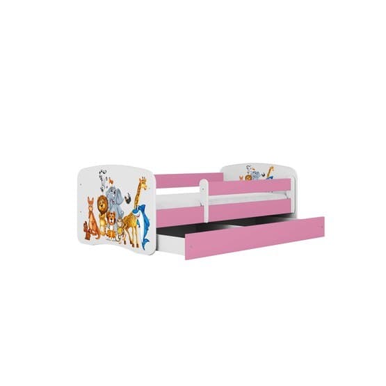 Tremmeseng - Babydreams Pink Med Skuffe - Dyr 160x80 Cm