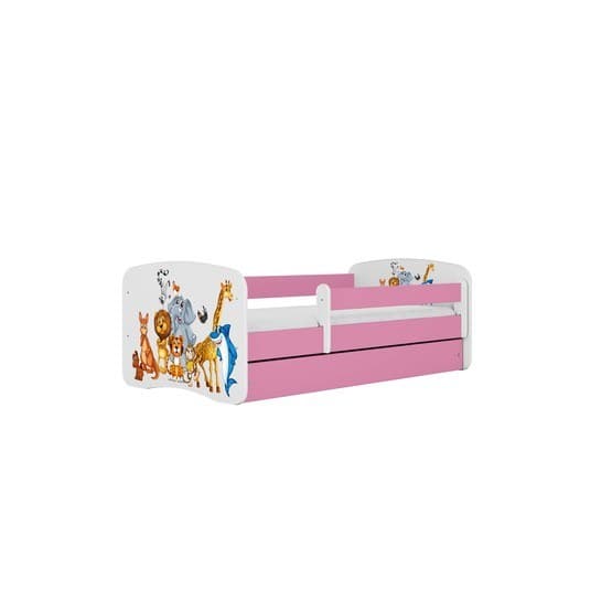 Tremmeseng - Babydreams Pink Med Skuffe - Dyr 160x80 Cm