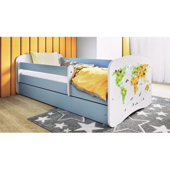 Tremmeseng - Babydreams Blå Med Skuffe - Kort 140x70 Cm