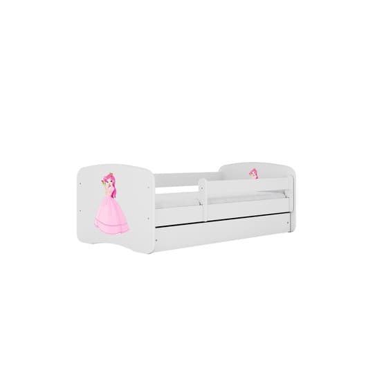 Tremmeseng - Babydreams Hvid Med Skuffe - Prinsesse 140x70 Cm