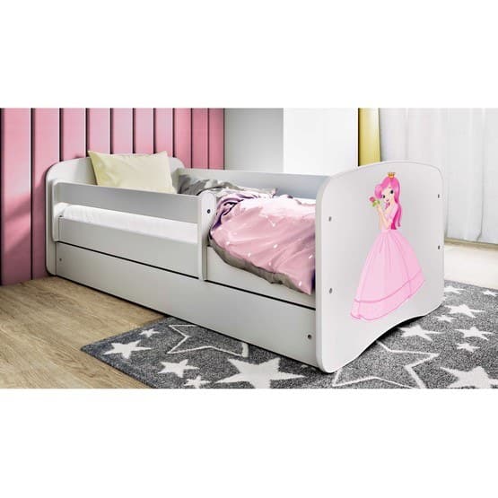 Tremmeseng - Babydreams Hvid Med Skuffe - Prinsesse 160x80 Cm