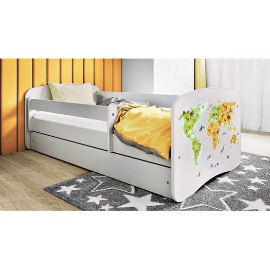 Tremmeseng - Babydreams Hvid Med Skuffe Og Madras - Kort 180x80 Cm