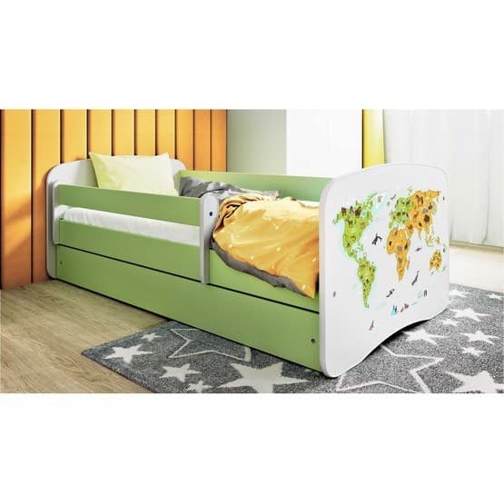 Tremmeseng - Babydreams Grøn Med Skuffe - Kort 160x80 Cm